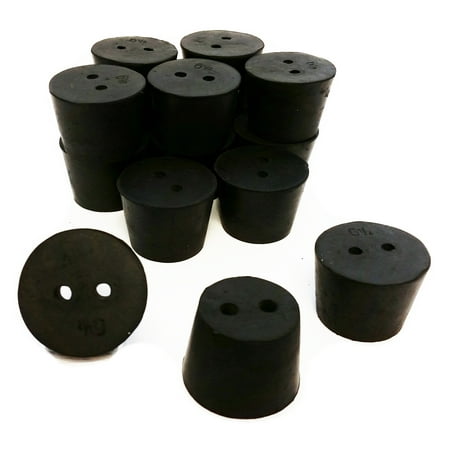 Rubber Stoppers Size 6.5 2-Hole. 1-Pound Pack.