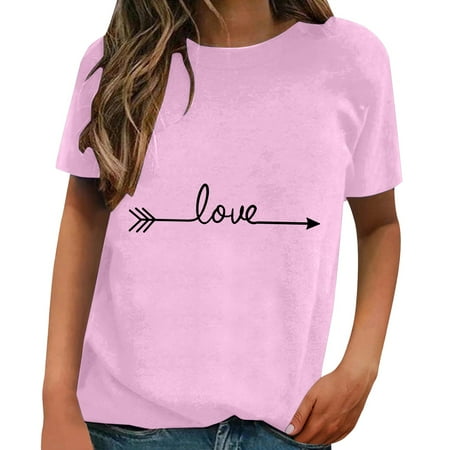 ASEIDFNSA Shirts for Woman Under Scrub Women Long Sleeve Shirts Valentine S Day Short Sleeved Spring And Summer Printed Fashion Pattern Classic Loose Crewneck Top T Shirt
ASEIDFNSA Shirts for Woman Under Scrub Women Long Sleeve Shirts Valentine S Day Short Sleeved Spring And Summer Printed Fashion Pattern Classic Loose Crewneck Top T Shirt