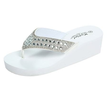 Flip Flops for Women Summer Slippers Fashion Rhinestones Wedges Flip Flops Women S Casual Beach Shoes Flip Flops Pu White 40
Flip Flops for Women Summer Slippers Fashion Rhinestones Wedges Flip Flops Women S Casual Beach Shoes Flip Flops Pu White 40