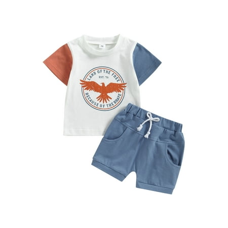 4th of July Toddler Baby Boy Outfit Short Sleeve USA Print T Shirt Top+ Shorts Independence Day Set
4th of July Toddler Baby Boy Outfit Short Sleeve USA Print T Shirt Top+ Shorts Independence Day Set