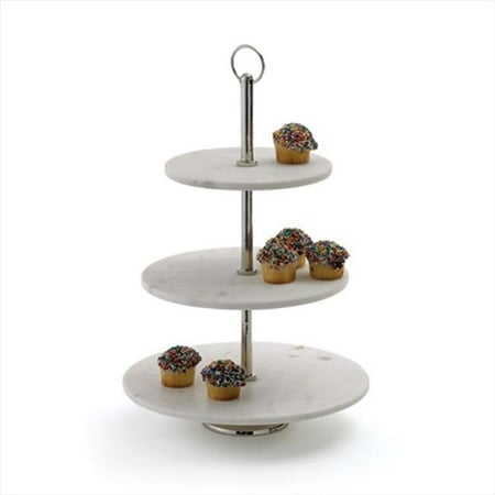 Deco Home Round Marble Fruit Stand