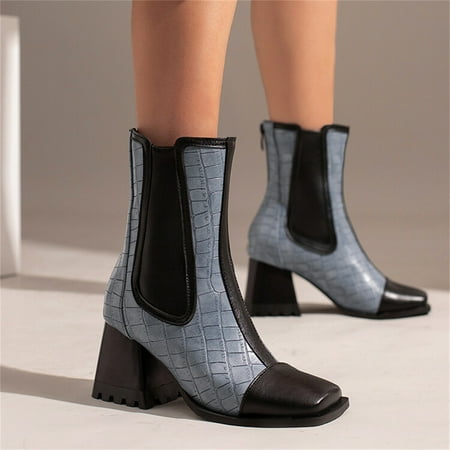 Ladies Fashion Colorblock Leather Face Square Toe Back Zip Chunky High Heel Boots Knee High Boots for Women Wide Calf Size 12 Rubber Boots for Women Size 9 Wide Calf Womens Wide Calf Cowboy Boots
Ladies Fashion Colorblock Leather Face Square Toe Back Zip Chunky High Heel Boots Knee High Boots for Women Wide Calf Size 12 Rubber Boots for Women Size 9 Wide Calf Womens Wide Calf Cowboy Boots