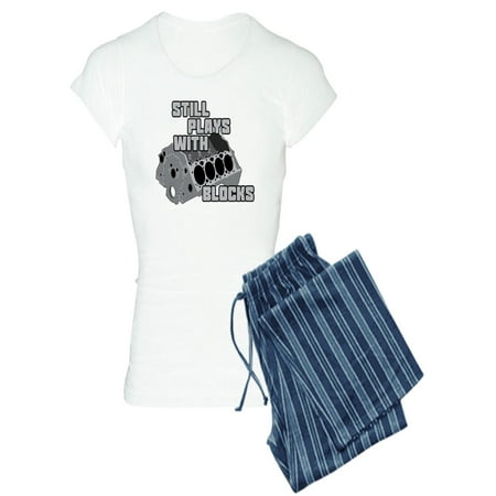 CafePress - Still Plays With Blocks - Women s Light Pajamas