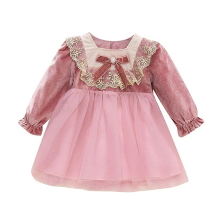 Baby Girls Dress Long Sleeve Ruffle Trim Patchwork Mesh Princess Outfits Toddler Cute Cartoon Soft Trendy Spring Summer Casual Gifts To Child Girls Clothes
Baby Girls Dress Long Sleeve Ruffle Trim Patchwork Mesh Princess Outfits Toddler Cute Cartoon Soft Trendy Spring Summer Casual Gifts To Child Girls Clothes