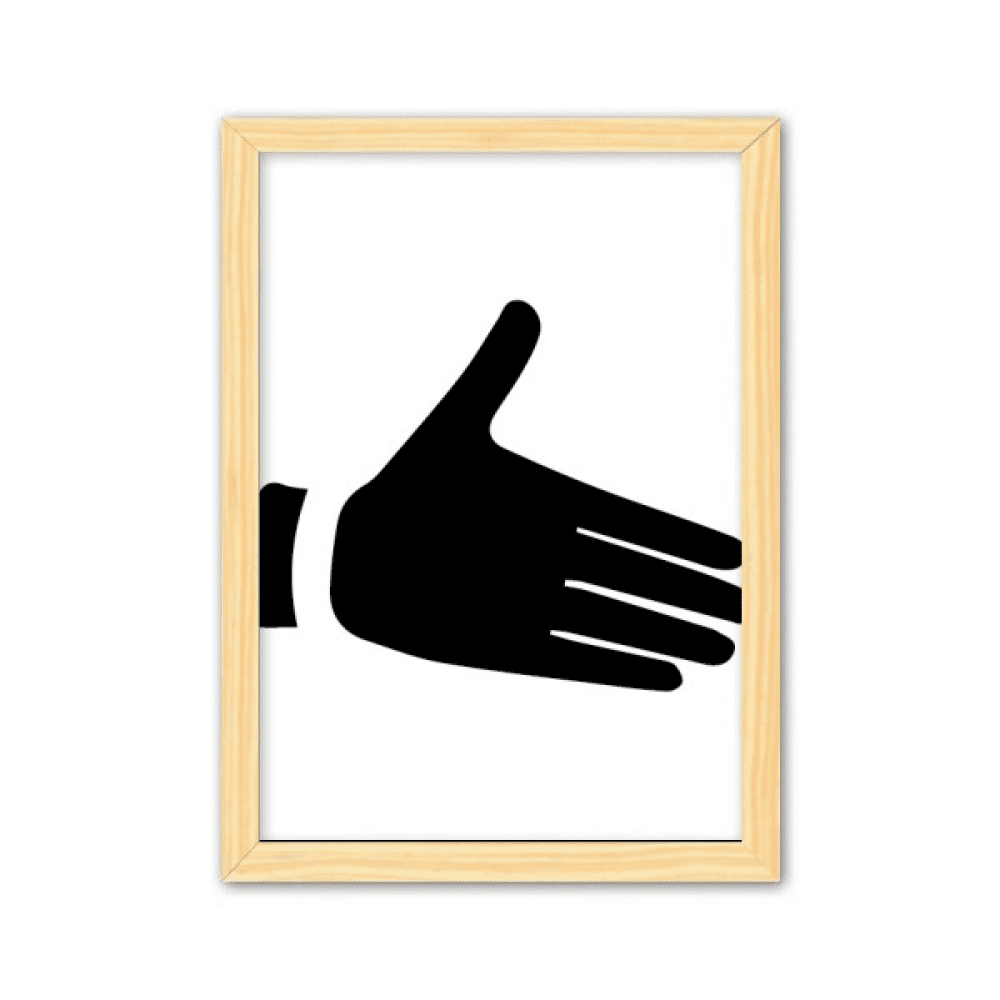 Reach Out Gesture Outline Pattern Decorative Wooden Painting Home