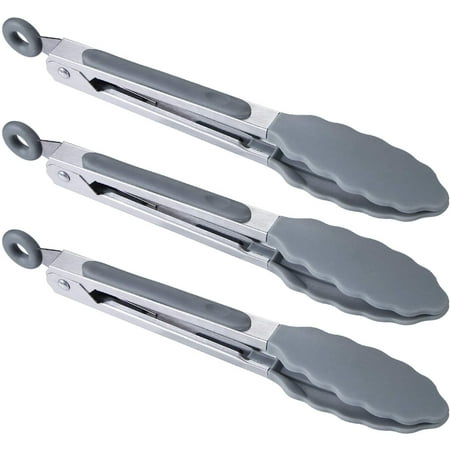 Mini Silicone Serving Tongs 7 Inch Set of 3 - Small Kitchen Tongs for Cooking Serving & Frying - Small Salad Tongs with Stainless Steel Handle Serving Tongs for Food
Mini Silicone Serving Tongs 7 Inch Set of 3 - Small Kitchen Tongs for Cooking Serving & Frying - Small Salad Tongs with Stainless Steel Handle Serving Tongs for Food