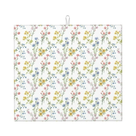 Lukts Floral Print Ultra Water Dish Drying Mat Slip Resistant Pad for Sink Dishes or Under Rack Kitchen Counter Accessories
Lukts Floral Print Ultra Water Dish Drying Mat Slip Resistant Pad for Sink Dishes or Under Rack Kitchen Counter Accessories