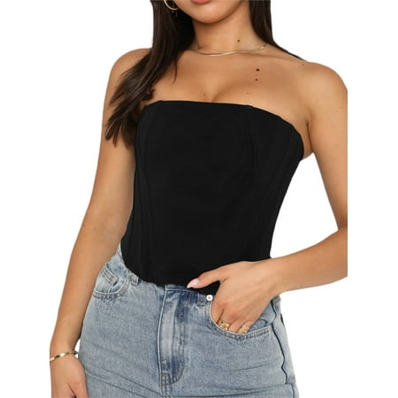 TFFR Women Sexy Tube Tops Vest Sleeveless Strapless Off Shoulder Irregular Hem Corset Party Tank
TFFR Women Sexy Tube Tops Vest Sleeveless Strapless Off Shoulder Irregular Hem Corset Party Tank