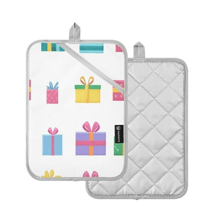 2 Pcs Pot Holders Sets Oven Mitts Square Potholders Oven Hot Pads Heat Resistant for Kitchen Cooking Baking 7 x9.8 Colorful Gift Boxes 
2 Pcs Pot Holders Sets Oven Mitts Square Potholders Oven Hot Pads Heat Resistant for Kitchen Cooking Baking 7 x9.8 Colorful Gift Boxes