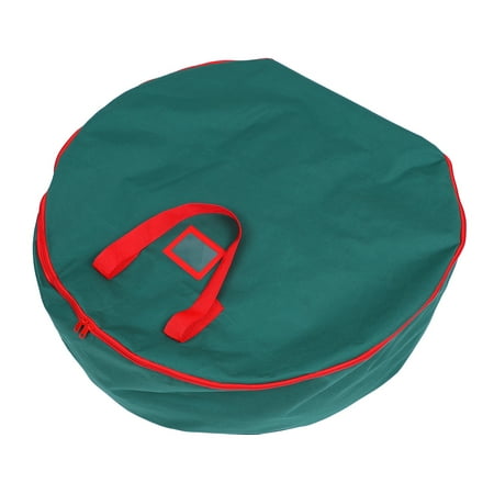 1pc Xmas Storage Bag Festival Wreath Storage Bag Round Oxford Cloth Gift Bag