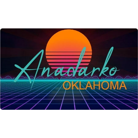 Pawhuska Oklahoma 4 X 2.25-Inch Fridge Magnet Retro Neon Design