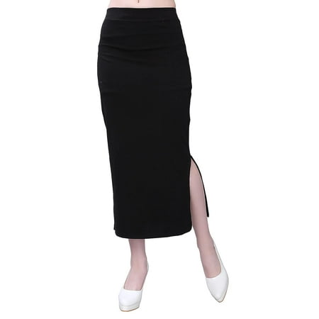 Women S Lycra Full Elastic Saree Black Shapewear Petticoat
