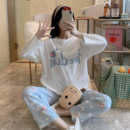 DanceeMangoo Spring Pajama Set Cotton Pyjamas Women Sleepwear Plus Size Cartoon Lapel Col Claudine Loose Version Winter Pajamas
DanceeMangoo Spring Pajama Set Cotton Pyjamas Women Sleepwear Plus Size Cartoon Lapel Col Claudine Loose Version Winter Pajamas