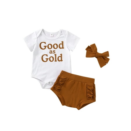 LisenraIn Newborn Summer Outfits Toddler Letter Print Short Sleeve Round Neck Bodysuit Ruffled Solid Color Shorts Headband
LisenraIn Newborn Summer Outfits Toddler Letter Print Short Sleeve Round Neck Bodysuit Ruffled Solid Color Shorts Headband
