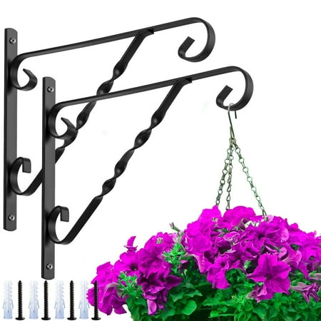 2 Pack Hanging Plants Bracket 12 for Outdoor Hook Hanger Planter Flower Baskets Pot Bird Feeder Wind Chime Lantern Patio Lawn Garden Shelf Fence Screw Wall Mount Arm Hardware Metal Black
2 Pack Hanging Plants Bracket 12 for Outdoor Hook Hanger Planter Flower Baskets Pot Bird Feeder Wind Chime Lantern Patio Lawn Garden Shelf Fence Screw Wall Mount Arm Hardware Metal Black