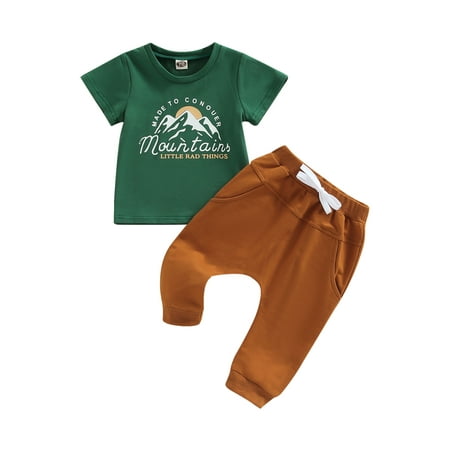 Arvbitana Infant Baby Boy Casual Set Short Sleeve Letter T-Shirts Tops and Long Pants 2Pcs Outfits Tracksuit
Arvbitana Infant Baby Boy Casual Set Short Sleeve Letter T-Shirts Tops and Long Pants 2Pcs Outfits Tracksuit