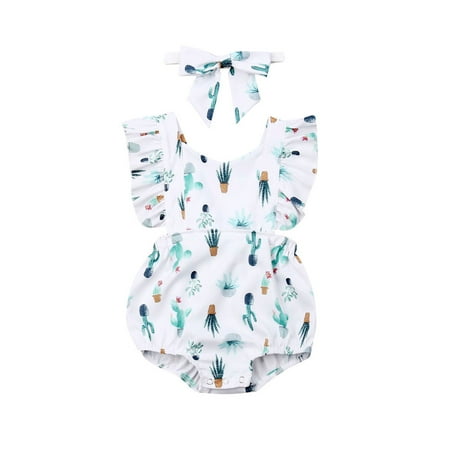 Cute Summer Toddler Baby Girl Ruffle Cactus Print Romper Backless Jumpsuit Headband Outfits Clothes Set
Cute Summer Toddler Baby Girl Ruffle Cactus Print Romper Backless Jumpsuit Headband Outfits Clothes Set
