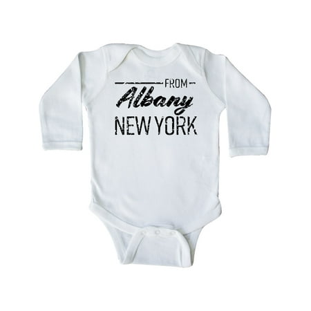 Inktastic From Albany New York in Black Distressed Text Gift Baby Boy or Baby Girl Long Sleeve Bodysuit
Inktastic From Albany New York in Black Distressed Text Gift Baby Boy or Baby Girl Long Sleeve Bodysuit