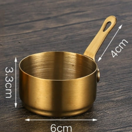 Gerich Pot Gravy Stainless Steel Milk Pot Mini Sauce Pan Non Stick Small Saucepan Gold(80ML)
Gerich Pot Gravy Stainless Steel Milk Pot Mini Sauce Pan Non Stick Small Saucepan Gold(80ML)