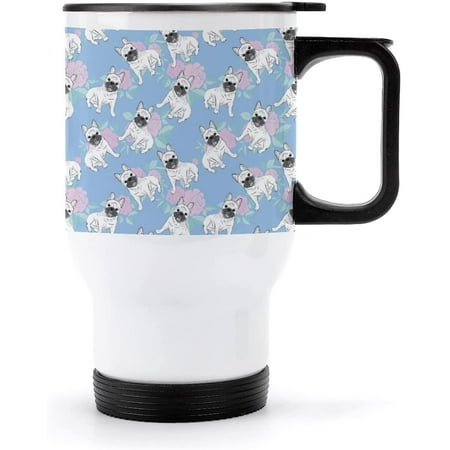 Cute French Bulldog Stainless Steel Travel Mug Vacuum Insulated Coffee Cup Double Walled Coffee Mug with Handle & Lid
Cute French Bulldog Stainless Steel Travel Mug Vacuum Insulated Coffee Cup Double Walled Coffee Mug with Handle & Lid