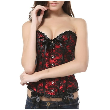 Huachen Women s Lace Up Boned Overbust Corset Bustier Bodyshaper Top Shapewear Red/L
Huachen Women s Lace Up Boned Overbust Corset Bustier Bodyshaper Top Shapewear Red/L
