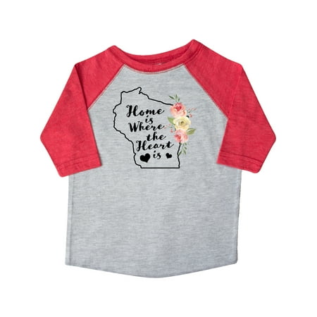 Inktastic Wisconsin Home is Where The Heart is with Watercolor Floral Gift Toddler Toddler Girl T-Shirt
Inktastic Wisconsin Home is Where The Heart is with Watercolor Floral Gift Toddler Toddler Girl T-Shirt