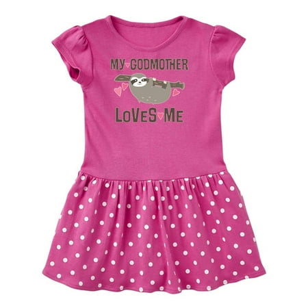 Inktastic My Godmother Loves Me Girls Sloth Gift Toddler Girl Dress 
Inktastic My Godmother Loves Me Girls Sloth Gift Toddler Girl Dress