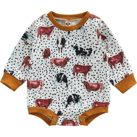 PIKADINGNIS Infant Baby Girls Boys Cow Print Sweatshirt Romper Oversized Long Sleeve Jumpsuit Outfits Cute Fall Winter Clothes
PIKADINGNIS Infant Baby Girls Boys Cow Print Sweatshirt Romper Oversized Long Sleeve Jumpsuit Outfits Cute Fall Winter Clothes