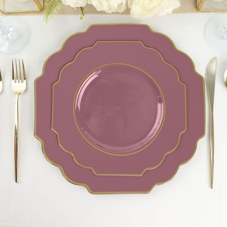 Efavormart 10 Pack | 8 Cinnamon Rose Hard Plastic Baroque Dessert Plates With Gold Rim Heavy Duty Disposable Salad Appetizer Plates
Efavormart 10 Pack | 8 Cinnamon Rose Hard Plastic Baroque Dessert Plates With Gold Rim Heavy Duty Disposable Salad Appetizer Plates