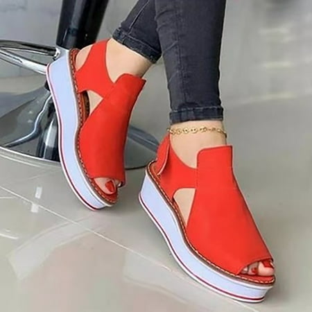 Daqian Sandals for Women Clearance New Style Platform Wedge Sandals Women Casual Solid Color Women Sandals Slide Sandals for Women Red 10.5(43)
Daqian Sandals for Women Clearance New Style Platform Wedge Sandals Women Casual Solid Color Women Sandals Slide Sandals for Women Red 10.5(43)