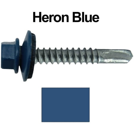 Jake Sales Brand - #12x1-1/2 Metal to Metal Type #3 ~250 Screws - Hex Head - Drill Point - 9/16 EPDM Washer - HERON BLUE
Jake Sales Brand - #12x1-1/2 Metal to Metal Type #3 ~250 Screws - Hex Head - Drill Point - 9/16 EPDM Washer - HERON BLUE