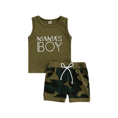Toddler Infant Boys 2Pcs Summer Outfit Round Neck Tank Top and Camouflage Drawstring Shorts Set
Toddler Infant Boys 2Pcs Summer Outfit Round Neck Tank Top and Camouflage Drawstring Shorts Set