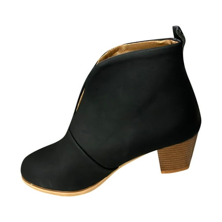 Black Heels Fashion Women S Round Toe Leather British Style Comfy Casual Shoes High Heeled Shoes
Black Heels Fashion Women S Round Toe Leather British Style Comfy Casual Shoes High Heeled Shoes