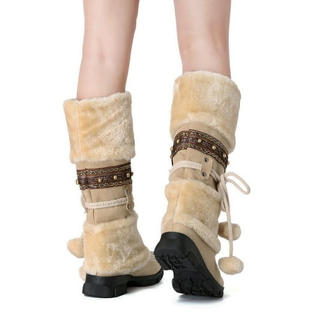 Cathalem Snow Boots Women Size 11 Wide Warm High Toe Snow Round Heels Retro Keep Middle Hairball Go Walk for Women Snow Boots Beige 9
Cathalem Snow Boots Women Size 11 Wide Warm High Toe Snow Round Heels Retro Keep Middle Hairball Go Walk for Women Snow Boots Beige 9
