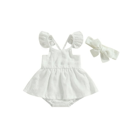 TFFR Newborn Baby Girls Romper Set Fly Sleeve Crew Neck A-line Dress Headband Daily Clothes
TFFR Newborn Baby Girls Romper Set Fly Sleeve Crew Neck A-line Dress Headband Daily Clothes