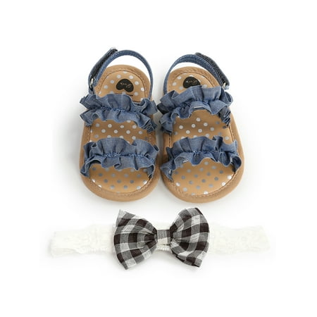 Lacyhop Infant Slippers Open Toe Sandals Slipper Casual Cozy Sandal Comfortable Elastic Back Strap Denim Blue With Hair Band 6C
Lacyhop Infant Slippers Open Toe Sandals Slipper Casual Cozy Sandal Comfortable Elastic Back Strap Denim Blue With Hair Band 6C