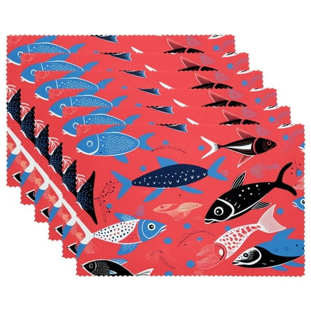 Placemats Set of 1 Washable Place Mats for Dining Table Abstract Ocean Fish
Placemats Set of 1 Washable Place Mats for Dining Table Abstract Ocean Fish