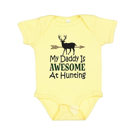 Inktastic My Daddy is Awesome at Hunting Gift Baby Boy or Baby Girl Bodysuit