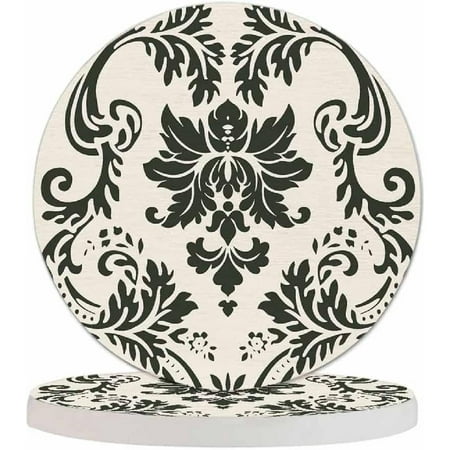 Retro Baroque Style Coaster for Drinks Individual Black Creative Elegant Floral Damask Design Gift for Housewarming Birthday and Family 100% Diatomite 4 X 4 2 Pack
Retro Baroque Style Coaster for Drinks Individual Black Creative Elegant Floral Damask Design Gift for Housewarming Birthday and Family 100% Diatomite 4 X 4 2 Pack