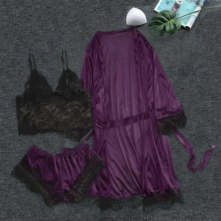Cntydi Pajamas for Women Gifts Women Sexy Lace Lingerie Nightwear Underwear Sleepwear Dress 3PC SEet
Cntydi Pajamas for Women Gifts Women Sexy Lace Lingerie Nightwear Underwear Sleepwear Dress 3PC SEet