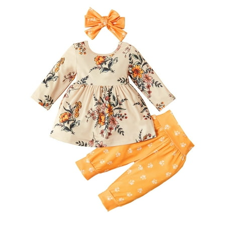 Worallymy Baby Girl Fall Cute Floral Print Long Sleeve Top and Long Pant Outfits Sets
Worallymy Baby Girl Fall Cute Floral Print Long Sleeve Top and Long Pant Outfits Sets