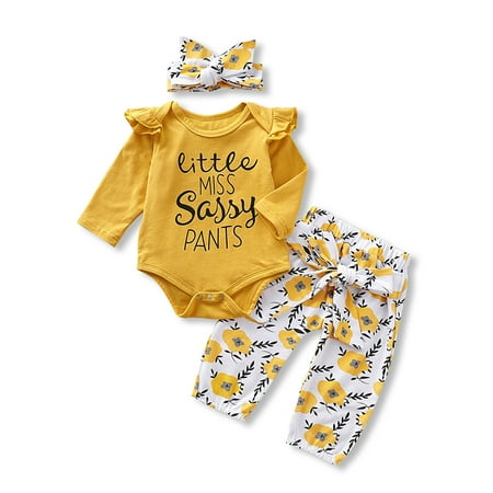 KIMI BEAR Romper Outfits For Newborn Baby Girls 6 Months Girls Fall Winter Clothing Set Letter Print Long Sleeve Jumpsuit Floral Pants Headband 3PCs Set 6-12 Months Yellow
KIMI BEAR Romper Outfits For Newborn Baby Girls 6 Months Girls Fall Winter Clothing Set Letter Print Long Sleeve Jumpsuit Floral Pants Headband 3PCs Set 6-12 Months Yellow