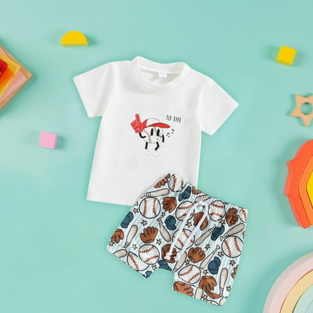 Toddler Boys Outfit Sets Summer Letter Printing Short Sleeve Top Baseball Lace Up Shorts Sports Two Piece Set Suitable For Children Aged 1 To 3
Toddler Boys Outfit Sets Summer Letter Printing Short Sleeve Top Baseball Lace Up Shorts Sports Two Piece Set Suitable For Children Aged 1 To 3
