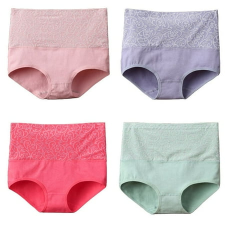 QWZNDZGRCotton Underwear Women High Waist Lingerie For Ladies Briefs Tummy Control Panties C-Section Recovery XXXXL Plus Size Underpants