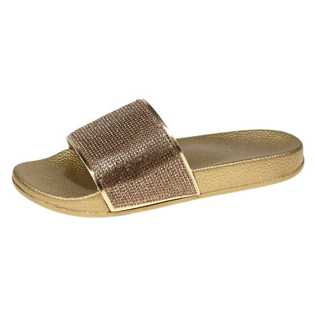 Fandiiiii Studded Flat Sandals for Women Women Sandals Fashion New Pattern Solid Color Bright Diamond Decoration Flat Bottom Thick Sole Summer Beach Slippers
Fandiiiii Studded Flat Sandals for Women Women Sandals Fashion New Pattern Solid Color Bright Diamond Decoration Flat Bottom Thick Sole Summer Beach Slippers