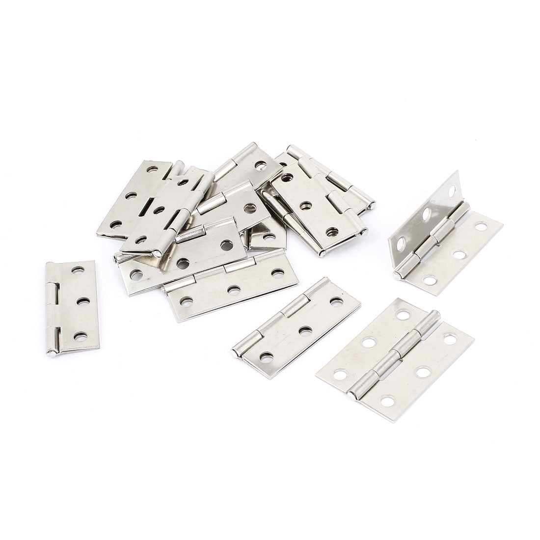 uxcell Wooden Case Box Door 1.5 inches Length Foldable Hinge Silver Tone 4pcs