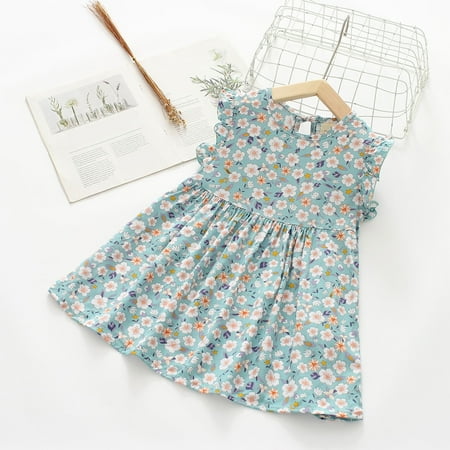 WHLBF Toddler Kids Baby Girls Dress Cute Flying Sleeve Sweet Flower Print Ruffle Dress Blue 6-7Years(6-7Years)
WHLBF Toddler Kids Baby Girls Dress Cute Flying Sleeve Sweet Flower Print Ruffle Dress Blue 6-7Years(6-7Years)