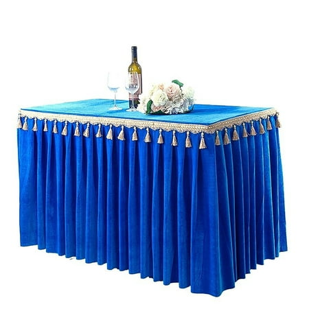 2 Pack Solid Color Velvet Table Skirt Cloth Fitted Table Skirt With Tassel Washable Table Skirt For Birthday Halloween Christmas Banquet Activity Meeting -Lake Blue-120x40x75cm
2 Pack Solid Color Velvet Table Skirt Cloth Fitted Table Skirt With Tassel Washable Table Skirt For Birthday Halloween Christmas Banquet Activity Meeting -Lake Blue-120x40x75cm