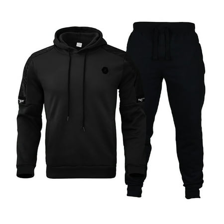 Wyongtao Cozy Men s Sports Suit Casual Sweater Fitness Trousers Hoodie