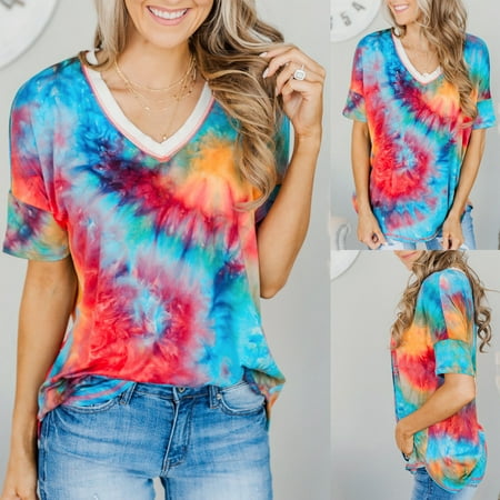Lenago Plus Size Corset Tops for Women V-Neck Tops Casual Tie-dye T-Shirts Buttons Short Sleeve Blouse Summer Beach Tops on Clearance
Lenago Plus Size Corset Tops for Women V-Neck Tops Casual Tie-dye T-Shirts Buttons Short Sleeve Blouse Summer Beach Tops on Clearance